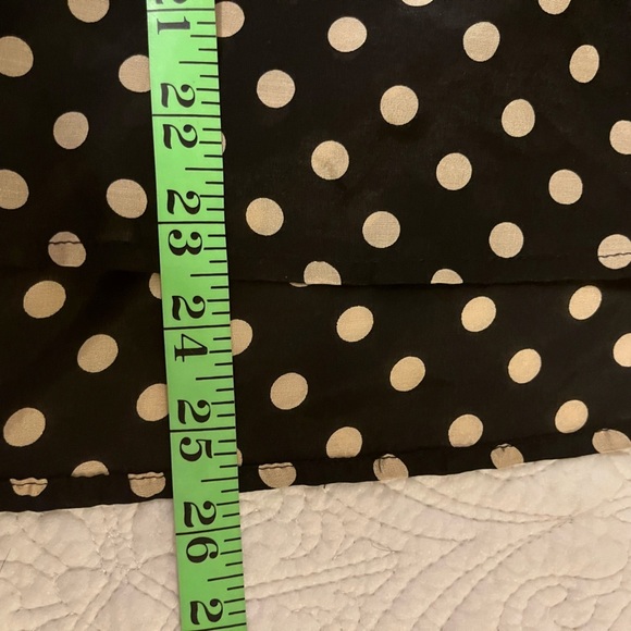 J Crew Polka Dot Silk Collared Pop Over - Black and Cream, size 0 - Picture 8 of 8